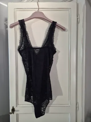 Body Tezenis nero pizzo S