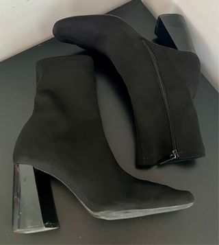 Botines Stradivarius Negros Tacon