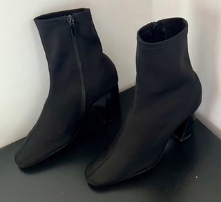 Botines Stradivarius Negros Tacon