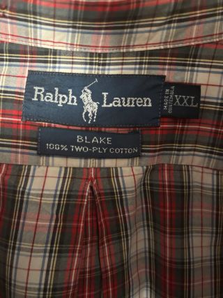 Camisa Polo Ralph Lauren cuadros roja