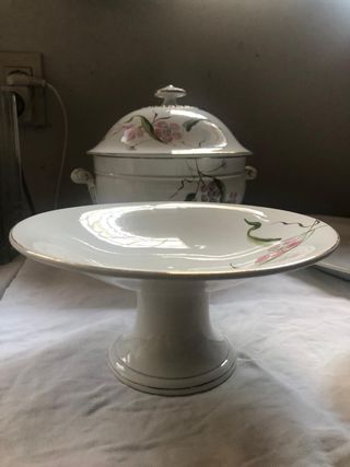 Servizio Piatti Richard Ginori con fiori rosa.