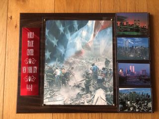 Quadro commemorativo WTC legno