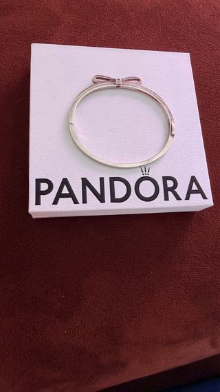 Pulsera Pandora Aro con Lazo y Circonitas