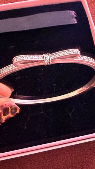 Pulsera Pandora Aro con Lazo y Circonitas