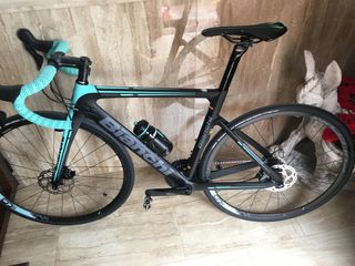 Bicicleta Bianchi Aria Negra/Celeste Talla 53
