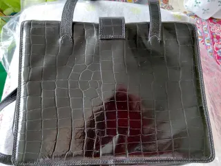 Borsa vera pelle stampa coccodrillo Feancesco Bias