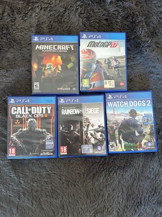 Lote 5 Juegos PS4: Minecraft, MotoGP 17, Call of D