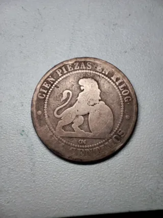 Moneda 10 Céntimos 1870 León