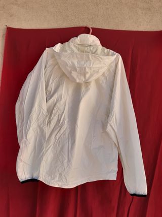 K-Way Anorak Bianco Impermeabile Tg M Cappuccio