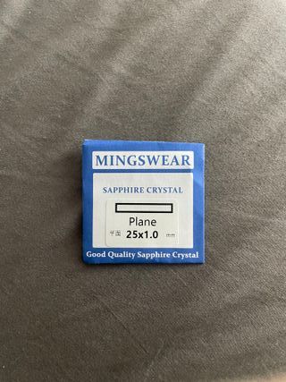 Cristal Zafiro Reloj 25mm