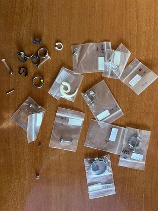 Set de piercings variados todos por 20€.