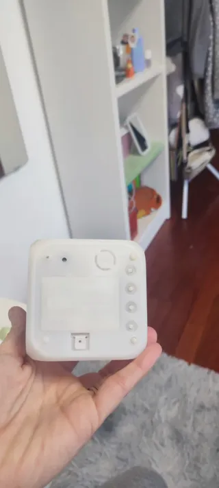 Reloj Despertador Táctil Cúbico Blanco con luces