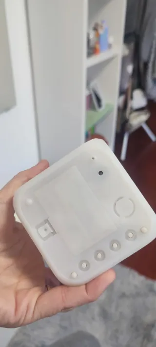 Reloj Despertador Táctil Cúbico Blanco con luces