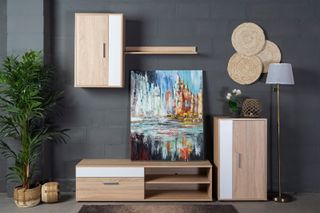 Conjunto de salón Blanco/cambria