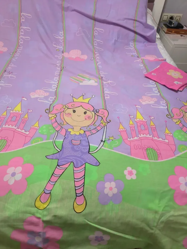 Funda Nórdica Reversible Niña Princesa Castillo