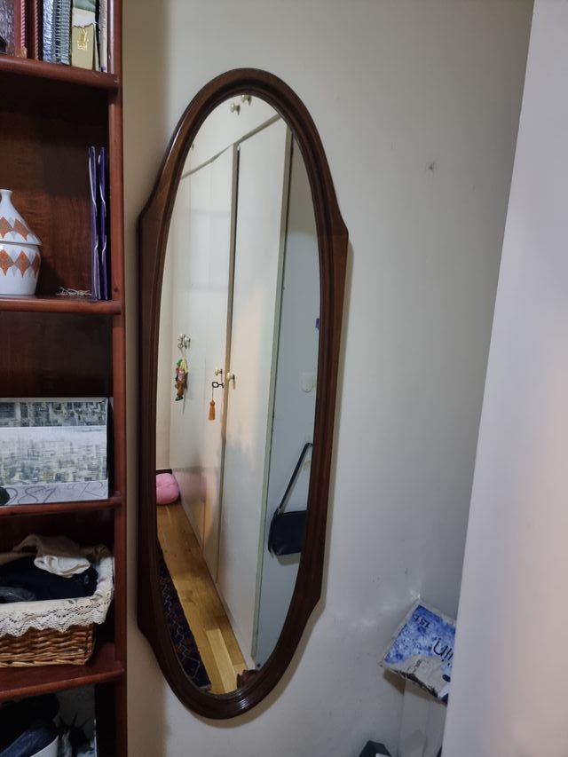 Espejo Ovalado Madera