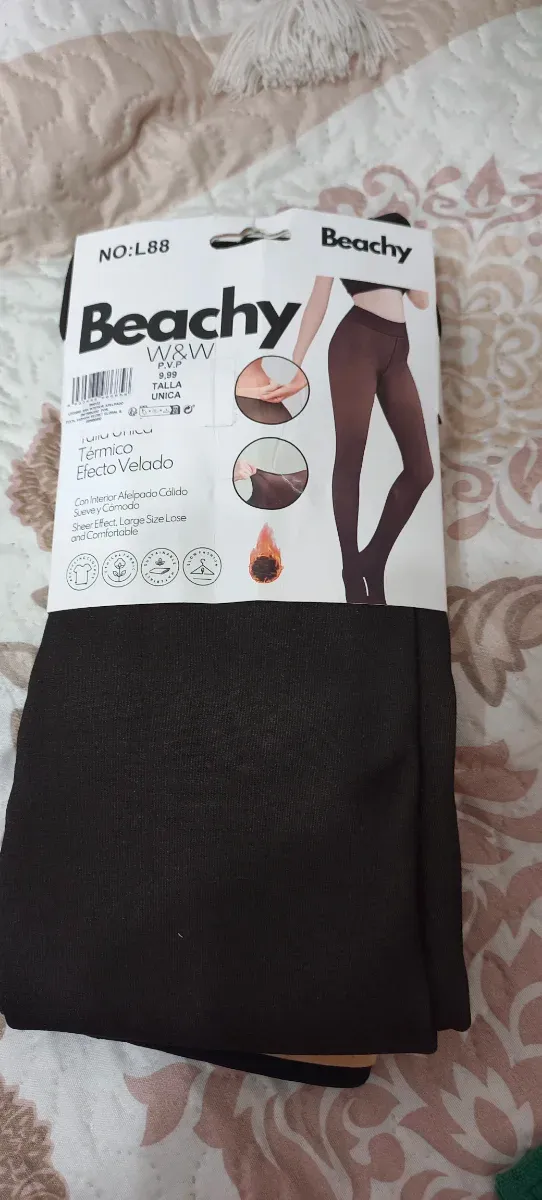 Pantis Térmicos Beachy Talla Única Negros