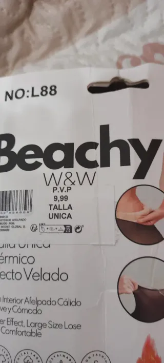 Pantis Térmicos Beachy Talla Única Negros