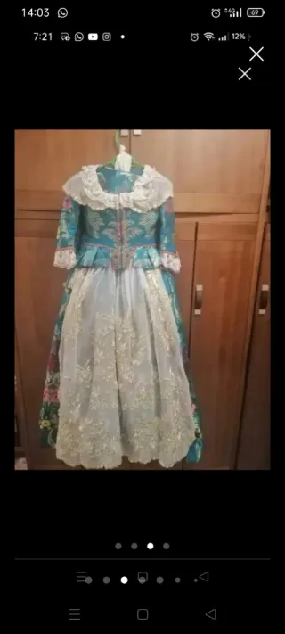 Vestido Fallera Niña Talla XS