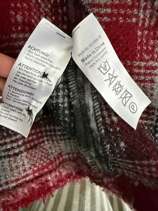 Camicia Flanella Donna Rosso Nero