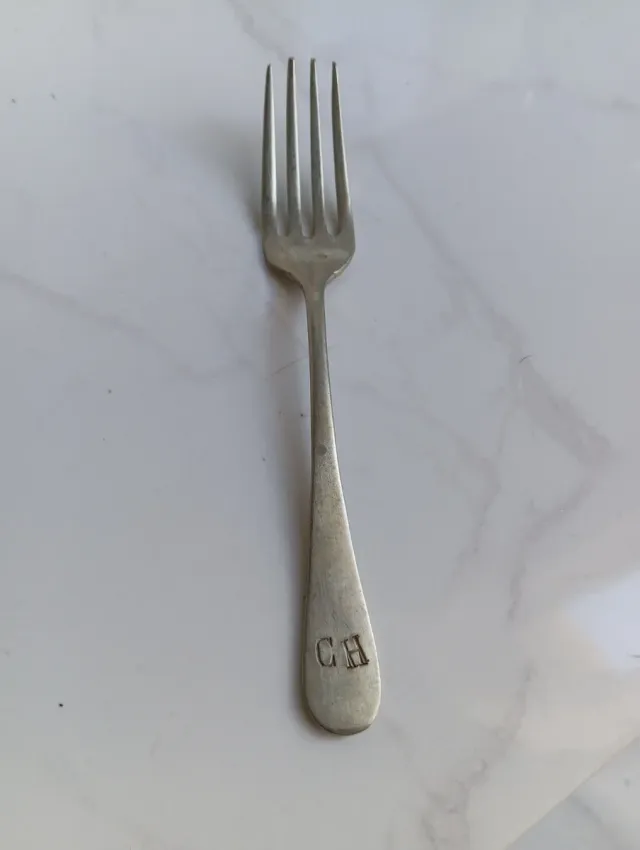 Set di posate antiche in alpaca