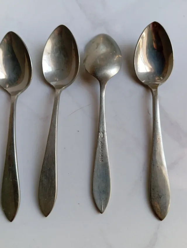 Set di posate antiche in alpaca