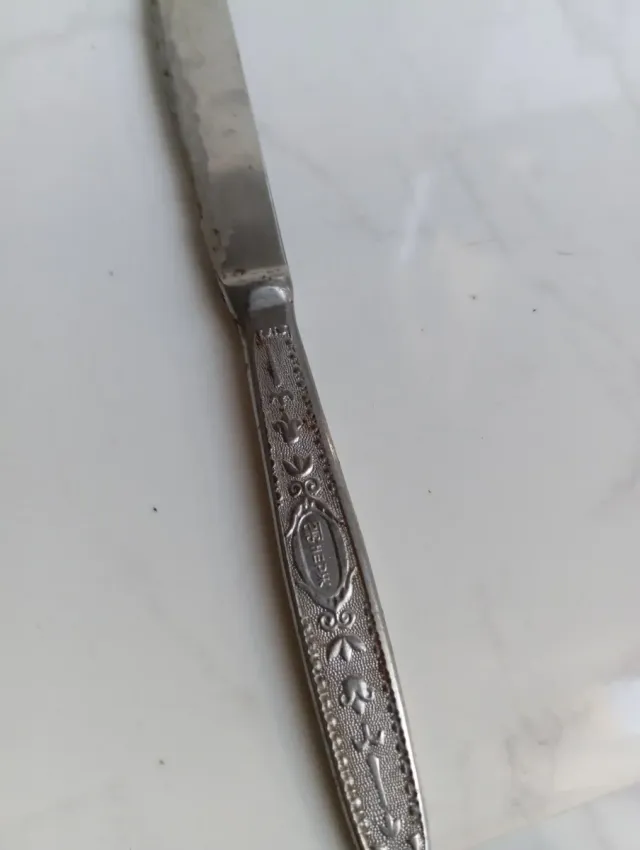 Set di posate antiche in alpaca