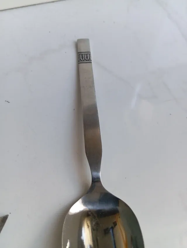 Set di posate antiche in alpaca