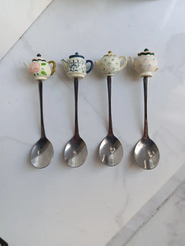 Set di posate antiche in alpaca