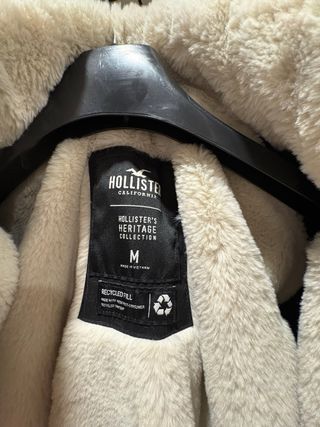 Parka Hollister Negra Talla M
