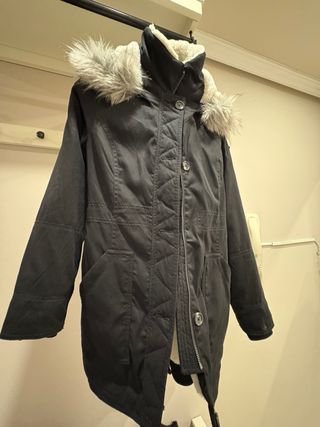 Parka Hollister Negra Talla M