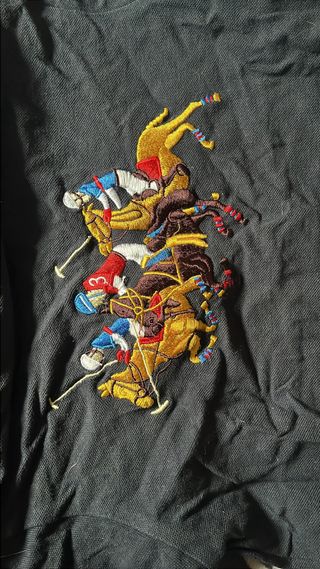 Camiseta Polo Negra con Logo