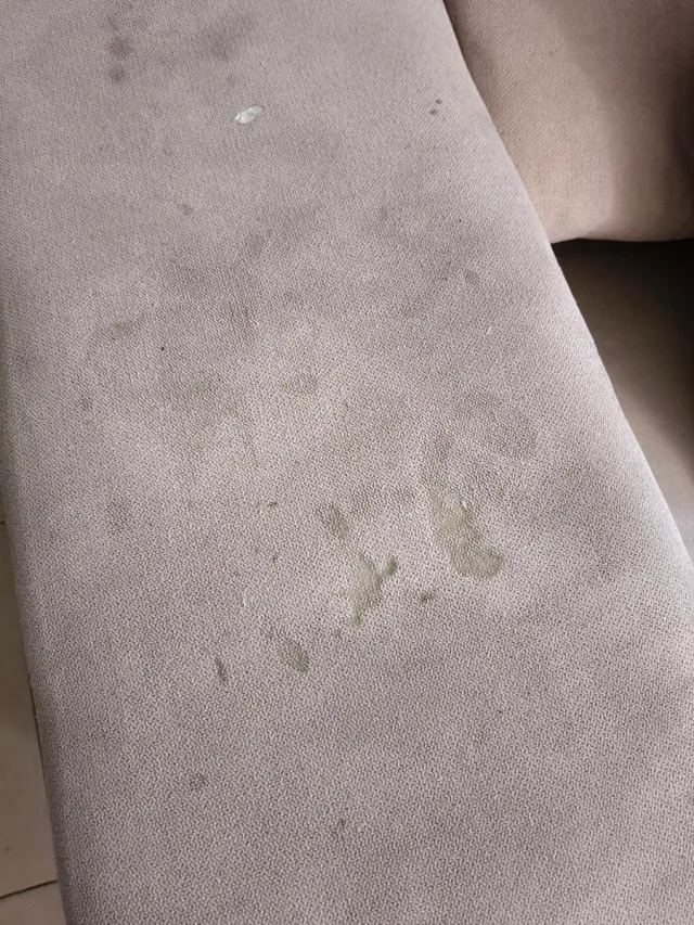 Sofá chaiselongue beige tela