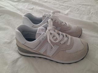 Zapatillas New Balance 574 Beige/Blanco Mujer