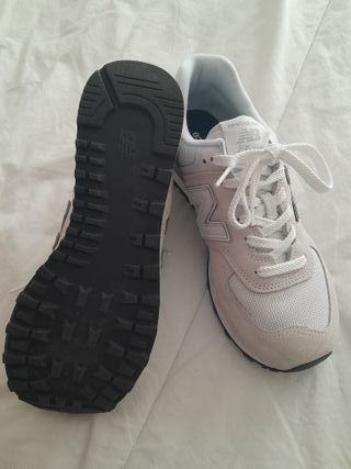 Zapatillas New Balance 574 Beige/Blanco Mujer