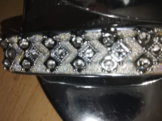 Sandalias de fiesta plateadas talla 37