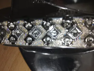 Sandalias de fiesta plateadas talla 37