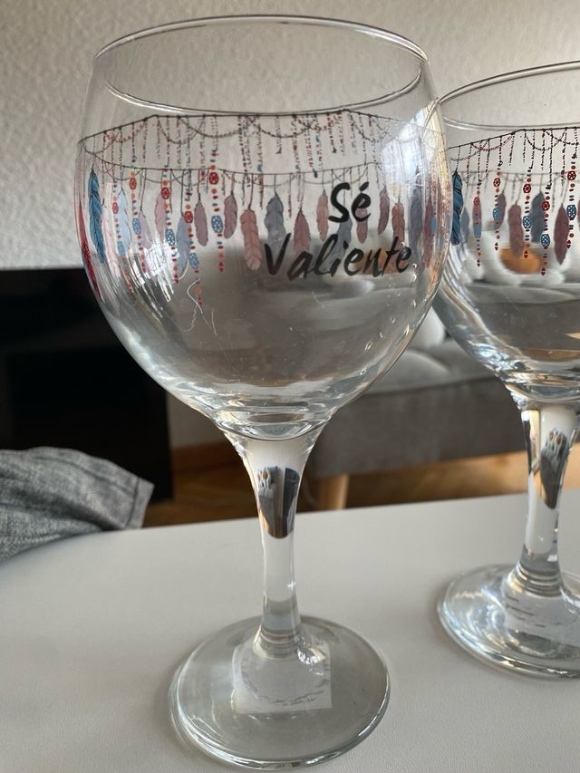 Set 4 Copas Decoradas + 2 de colores