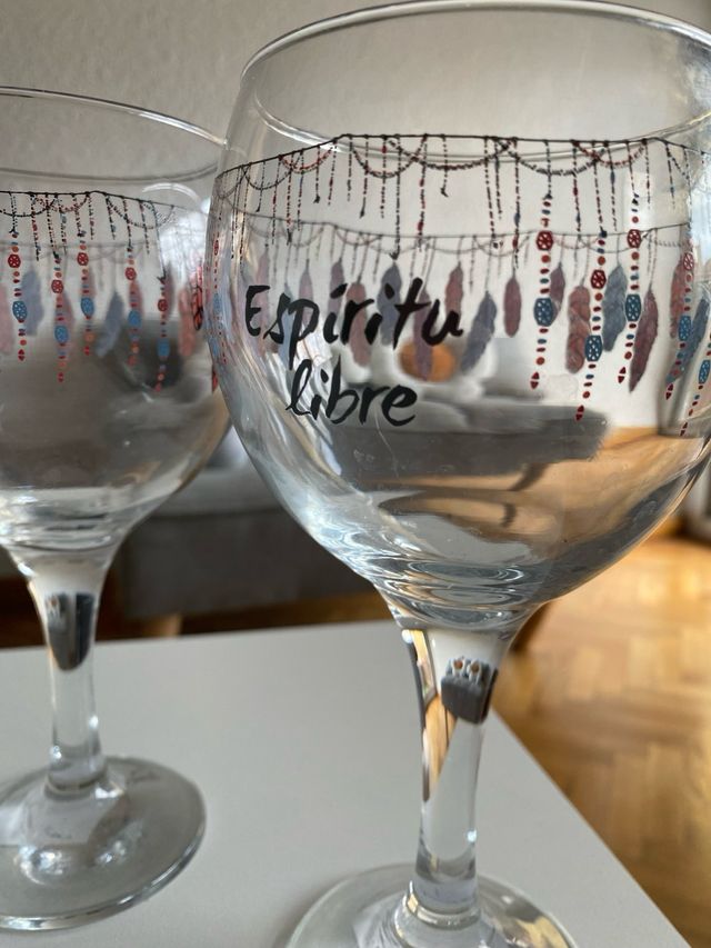 Set 4 Copas Decoradas + 2 de colores