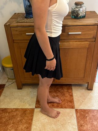 Top blanco halter escote drapeado