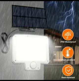 4 Faretti Solari 300 LED con Sensore di Movimento