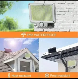 4 Faretti Solari 300 LED con Sensore di Movimento