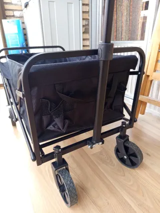 Carrello Pieghevole da Spiaggia Nero