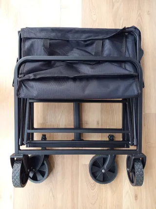 Carrello Pieghevole da Spiaggia Nero
