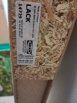 Scaffale Lack Ikea in rovere tinto bianco