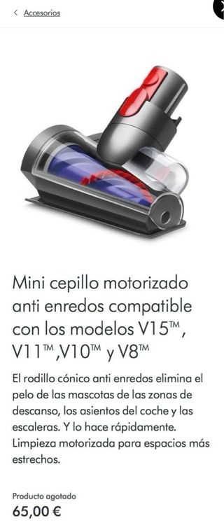 Mini spazzola Dyson anti-groviglio per animali domestici