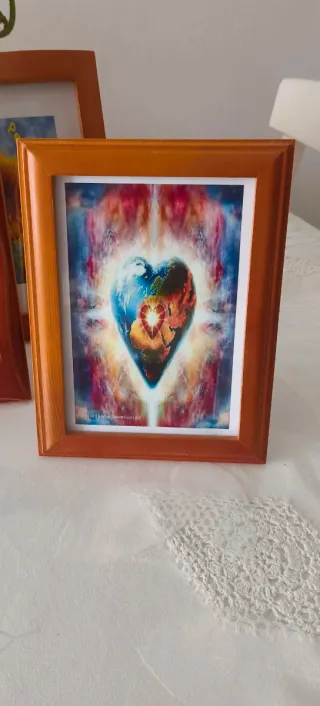 4 Quadri Decorativi in Legno e Cristallo