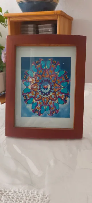 4 Quadri Decorativi in Legno e Cristallo