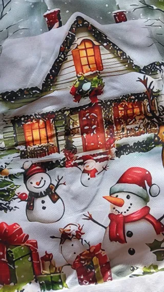 Copricuscino Arredo Natale Casa Neve