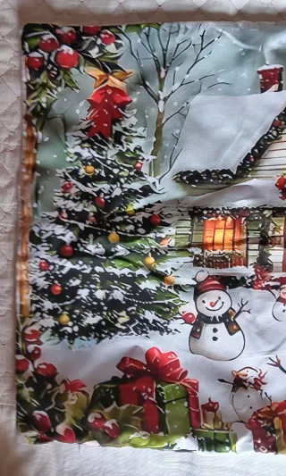 Copricuscino Arredo Natale Casa Neve